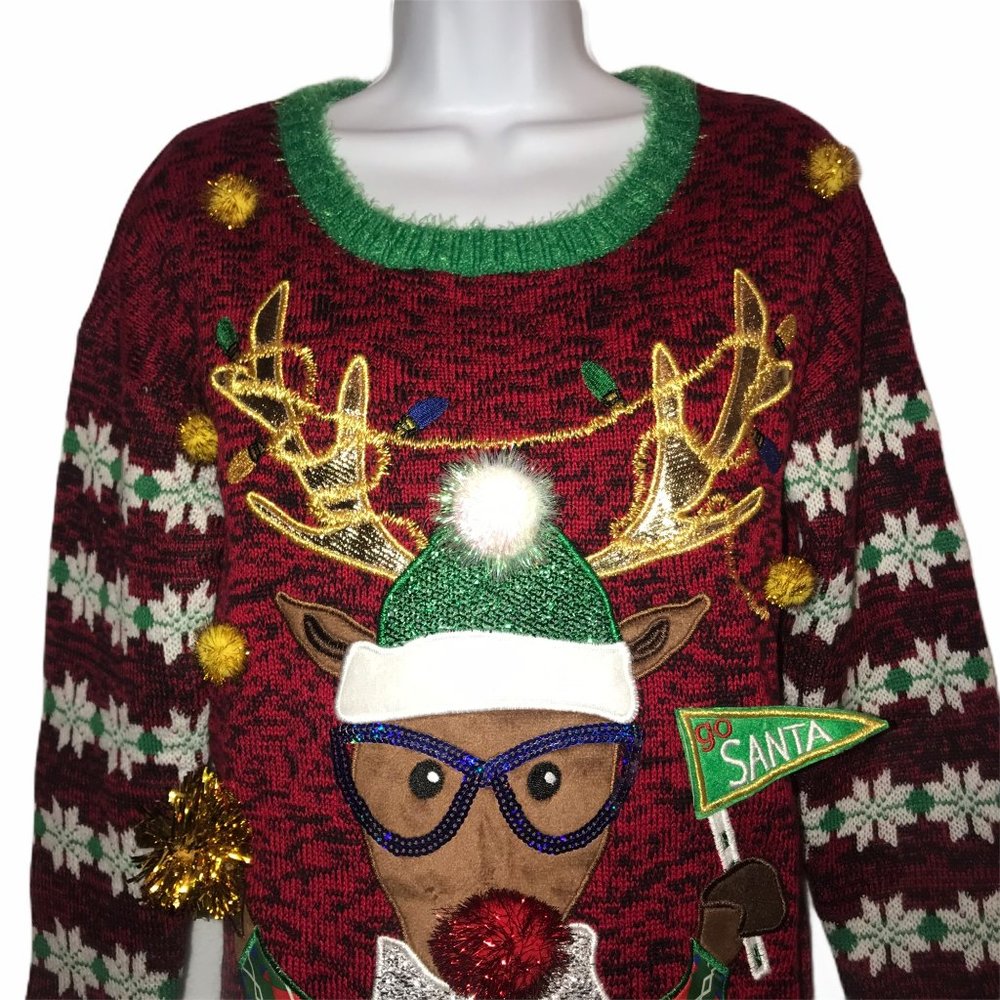 NWT United States Sweaters Reindeer Christmas M - Picture 4 of 6